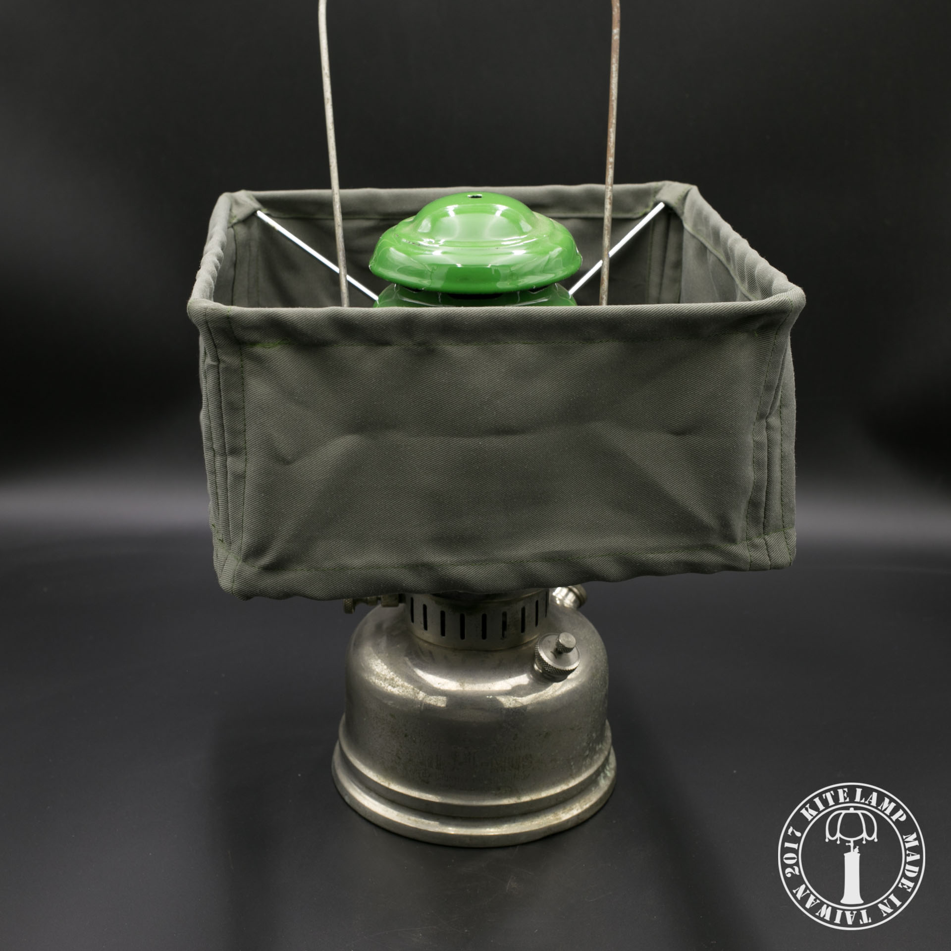 Military Green Square Lampshade (113mm)