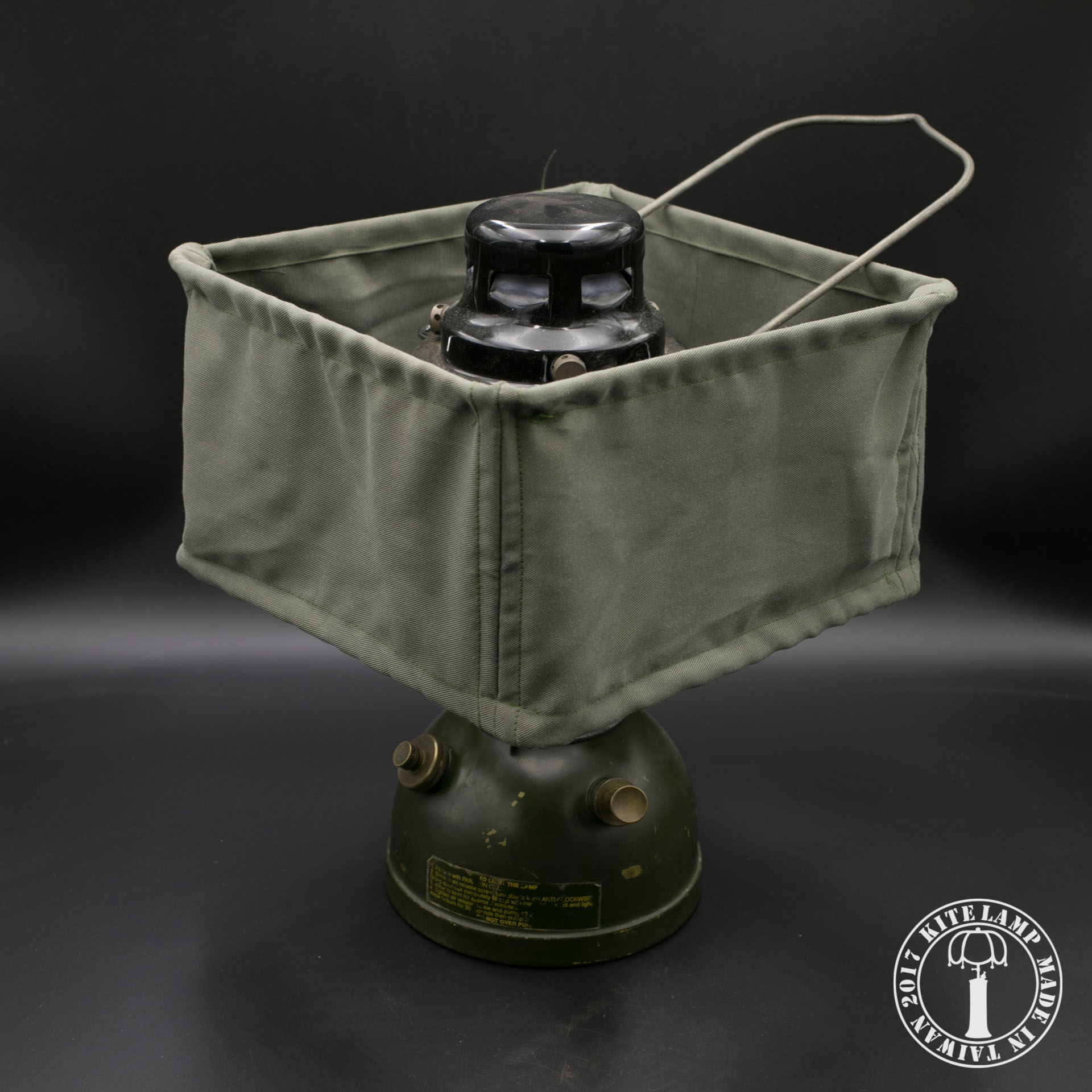 Military Green Square Lampshade (130mm)