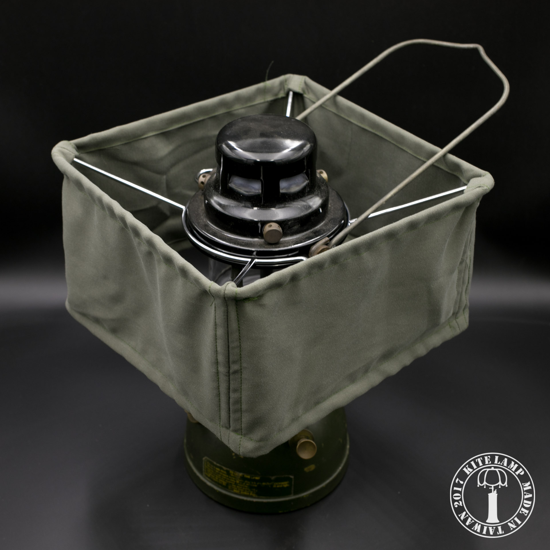 Military Green Square Lampshade (130mm) - Image 2