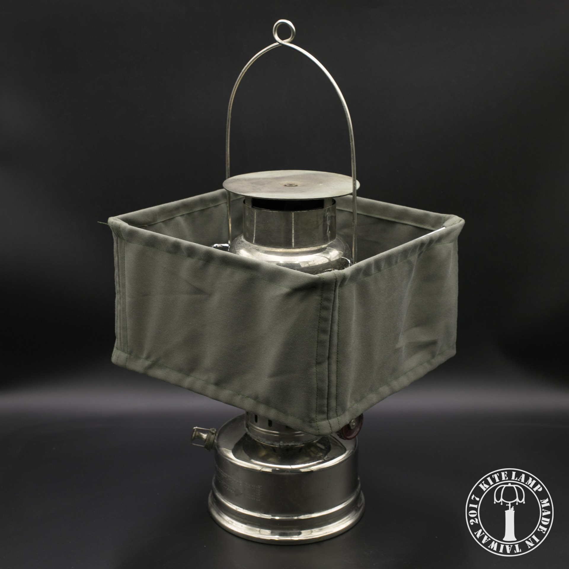 Military Green Square Lampshade (136mm)