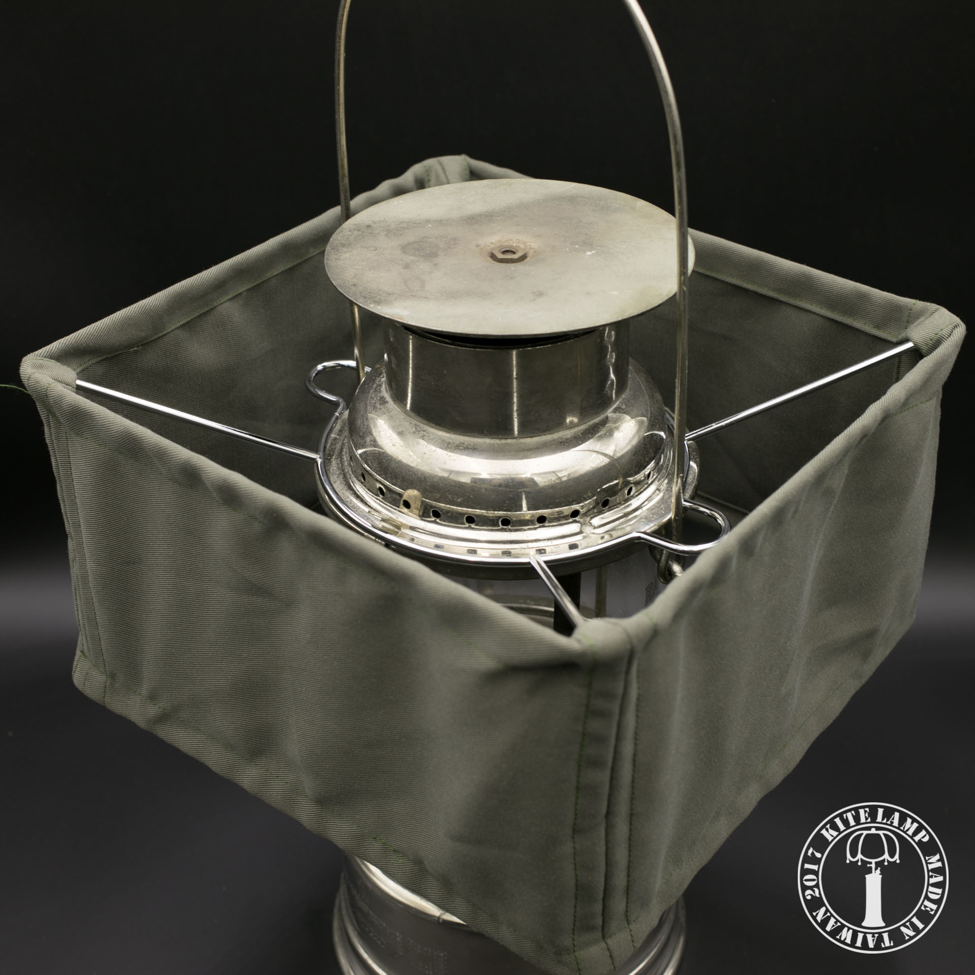 Military Green Square Lampshade (136mm) - Image 3